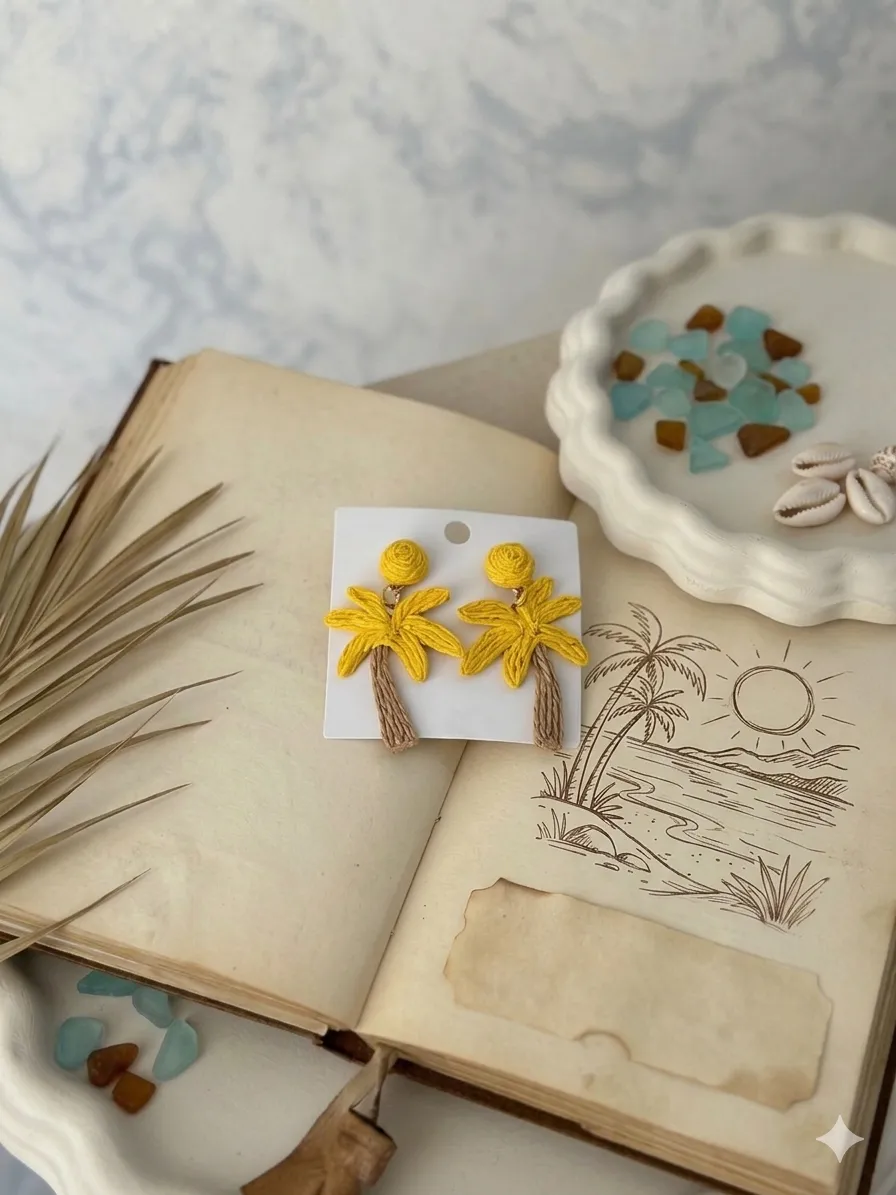 گوشواره حصیری مدل summer نخل