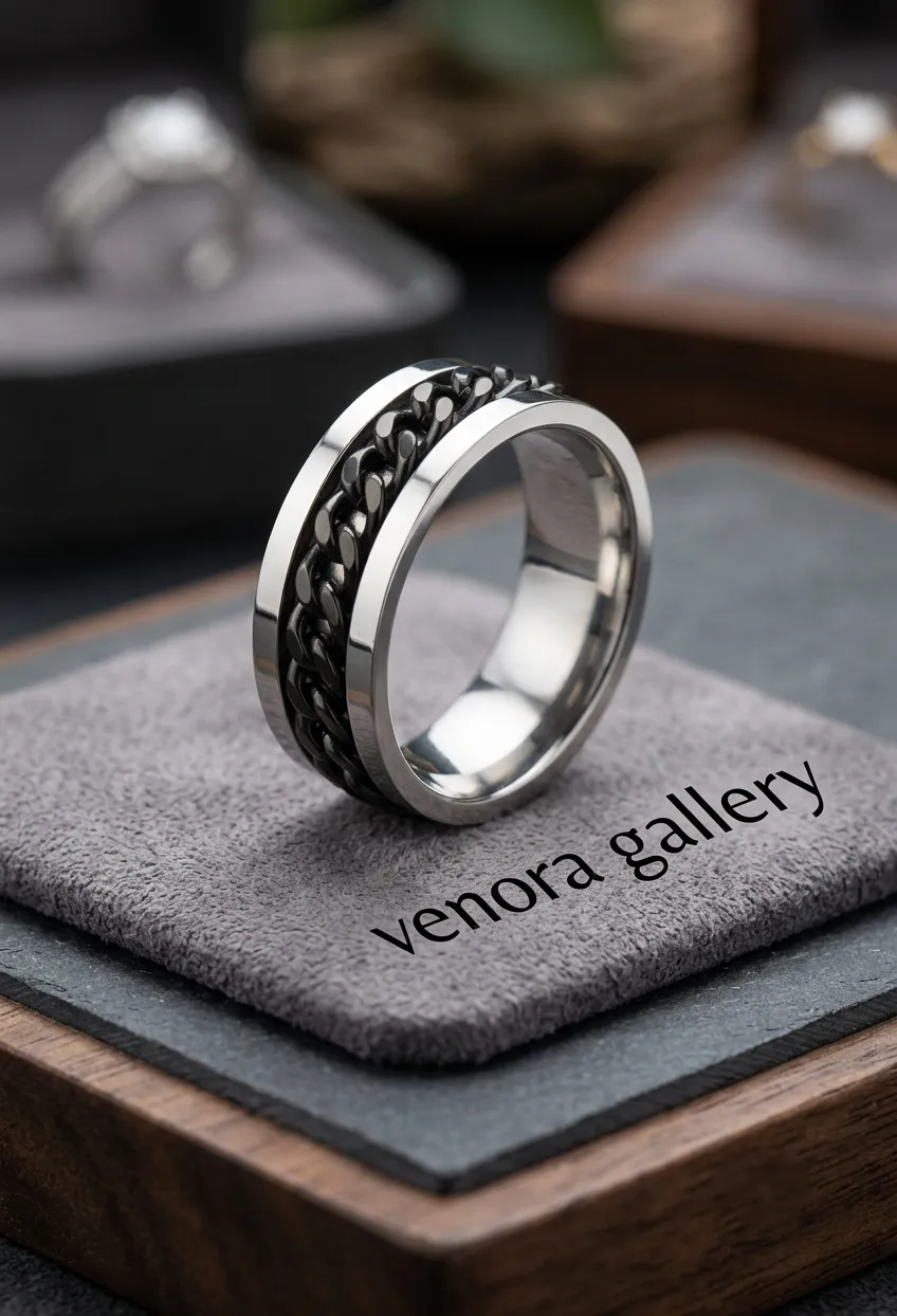 انگشتر زنجیر کارتیر مشکی